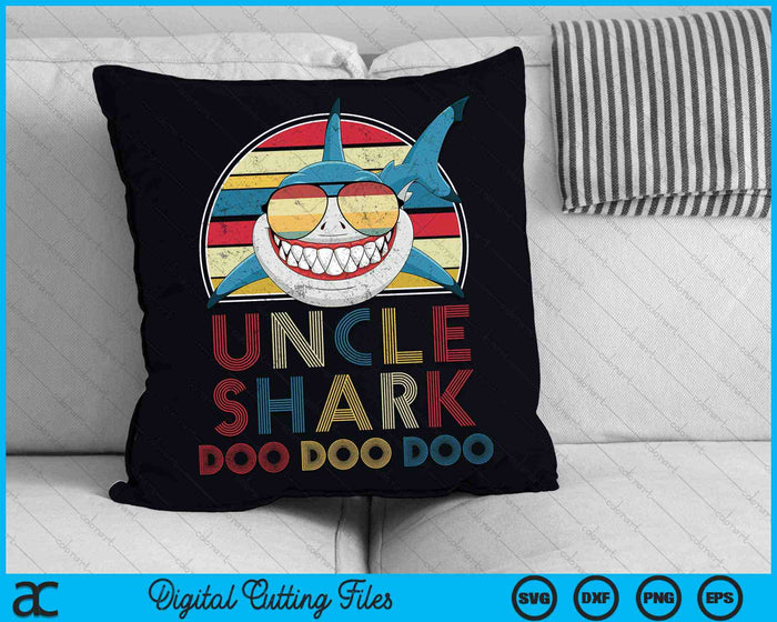 Retro Vintage Uncle Sharks SVG PNG Digital Cutting Files