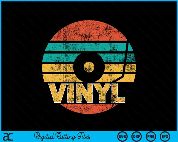 Retro Vinyl LP Records Vintage Vinyls SVG PNG Digital Cutting Files
