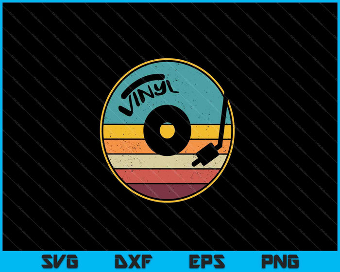 Retro Vinyl Record Vintage SVG PNG Cutting Printable Files