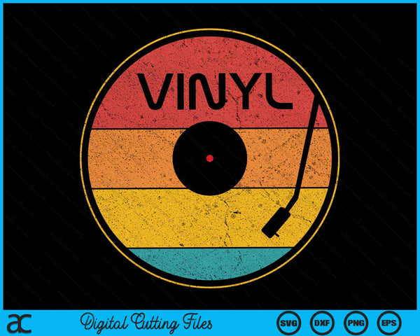 Retro Vinyl Record Vintage Vinyls LP Record SVG PNG Digital Cutting Files