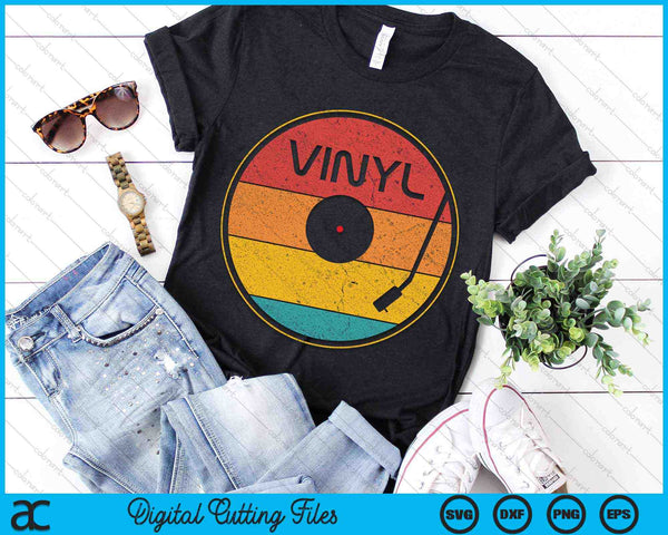 Retro Vinyl Record Vintage Vinyls LP Record SVG PNG Digital Cutting Files