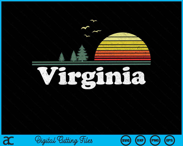 Retro Virginia State Park VA Home Design SVG PNG Archivo de corte digital