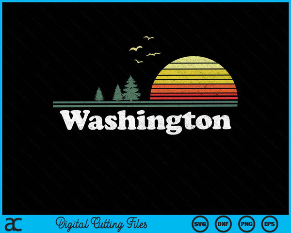 Retro Washington Park WA Home Design SVG PNG Digital Cutting File