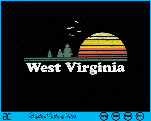 Retro West Virginia Park WV Home Design SVG PNG Digital Cutting File