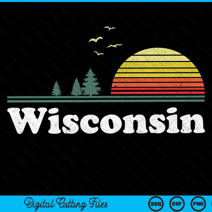 Wisconsin State Park WI Home Design SVG PNG Archivos de corte digital