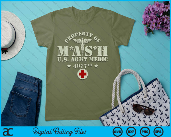 Retro Mashes Army Vintage 4077 4077th Army Military Hospital SVG PNG Digital Printable Files