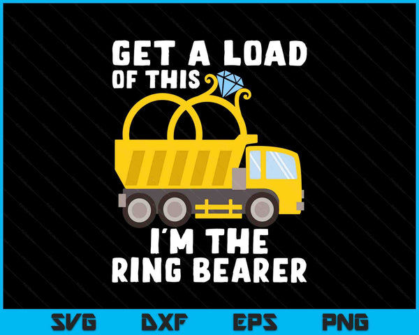Ring bearer wedding truck SVG PNG cut file for Cricut