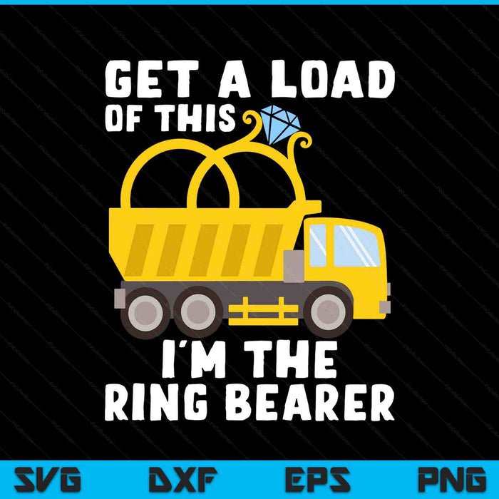 Ring bearer wedding truck SVG cut file