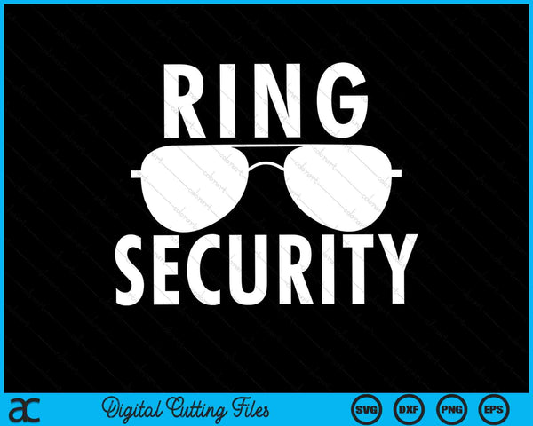 Wedding ring security wedding party SVG cut file