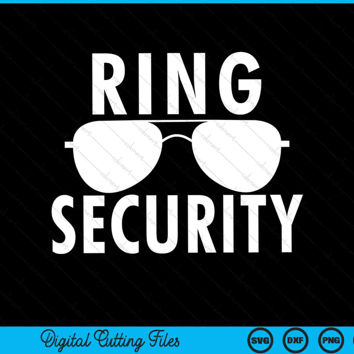 Wedding ring security wedding party SVG cut file