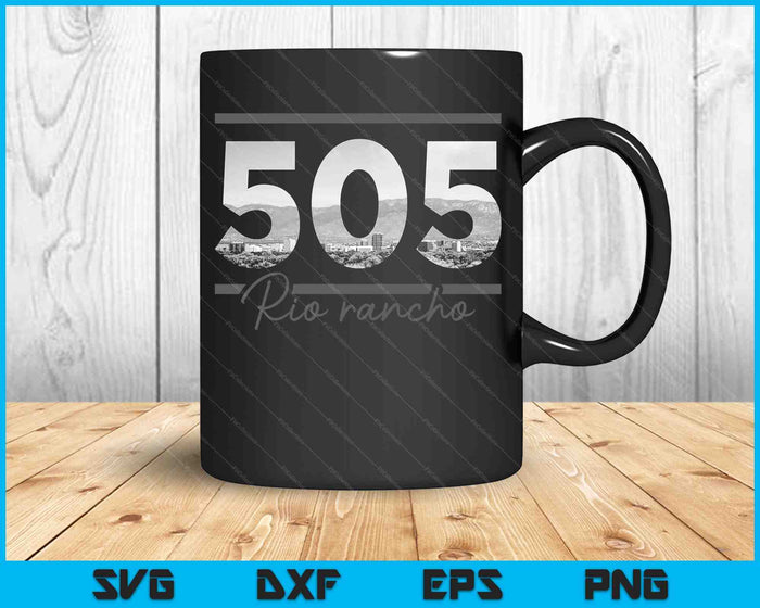 Rio Rancho 505 Area Code Skyline New Mexico Vintage SVG PNG Cutting Printable Files