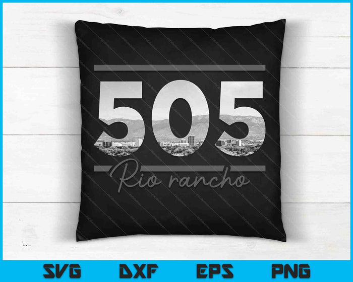 Rio Rancho 505 Area Code Skyline New Mexico Vintage SVG PNG Cutting Printable Files