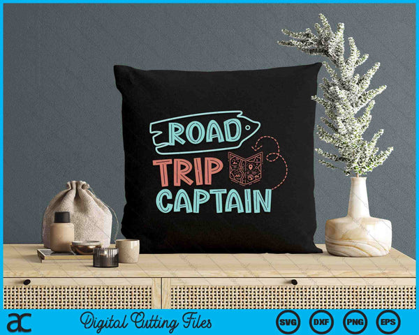 Road Trip Captain Traveler Vacation Explorer Adventure Gift SVG PNG Digital Cutting Files