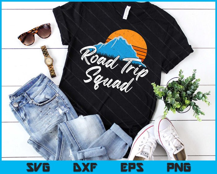 Road Trip Squad  Traveling Tour Souvenir SVG PNG Digital Printable Files