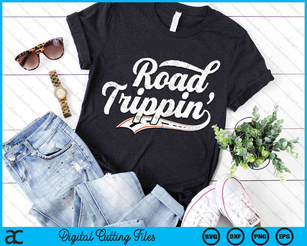 Road Trippin Cool Retro Vintage SVG PNG Digital Cutting Files