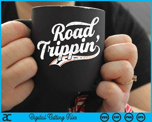 Road Trippin Cool Retro Vintage SVG PNG Digital Cutting Files