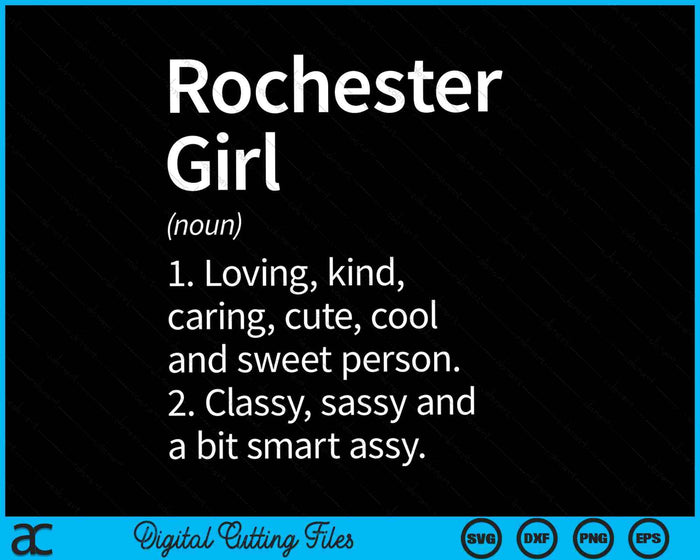 Rochester Girl NY Nueva York Home Roots SVG PNG Archivos de corte digital