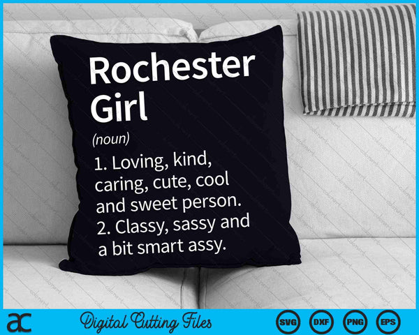 Rochester Girl NY Nueva York Home Roots SVG PNG Archivos de corte digital