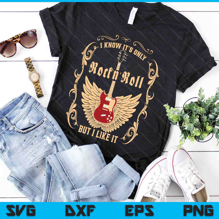 Rock And Roll Guitar 70s & 80s Rock SVG PNG Digital Cutting Files