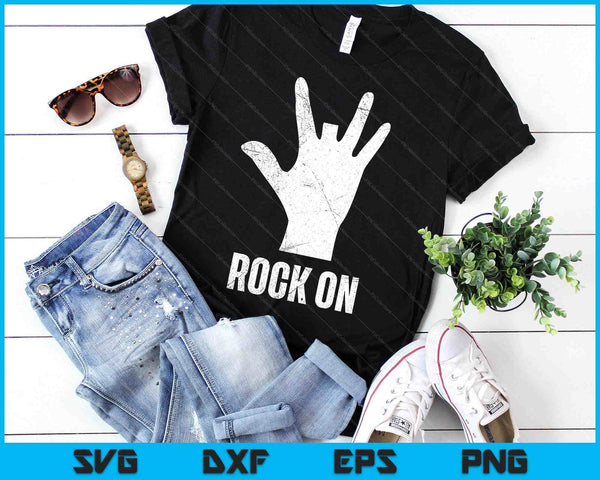 Rock  Distressed Funny Cut Off Missing Finger SVG PNG Digital Printable Files