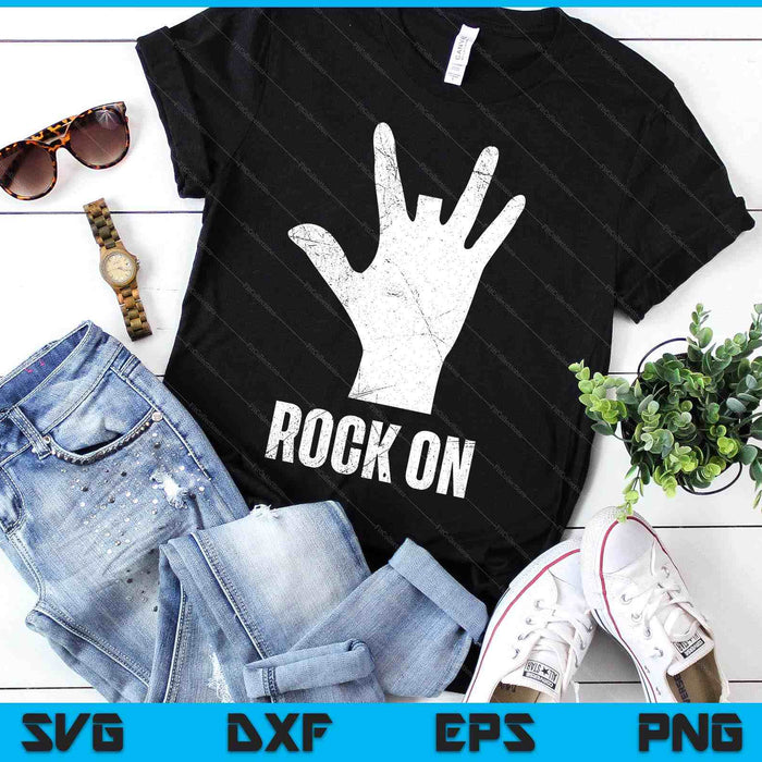 Rock  Distressed Funny Cut Off Missing Finger SVG PNG Digital Printable Files