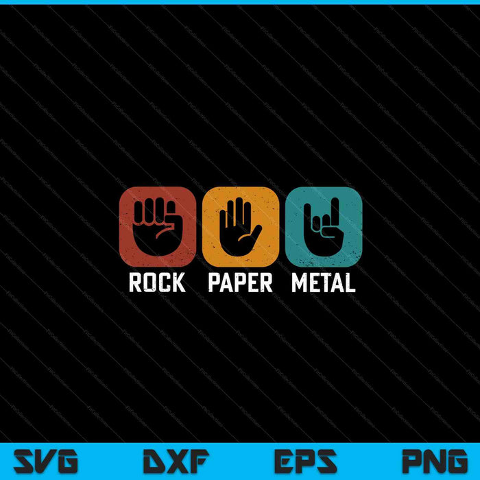 Rock paper metal heavy metal music SVG cut file