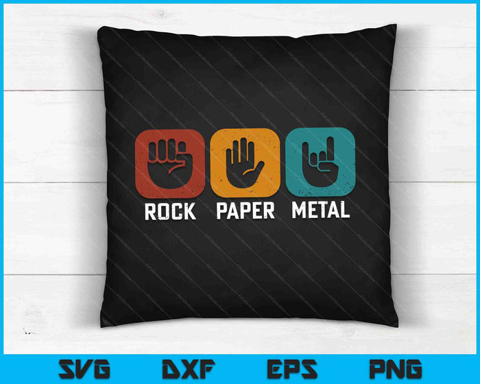 Rock Paper Metal Heavy Metal muziek SVG PNG digitale snijbestanden