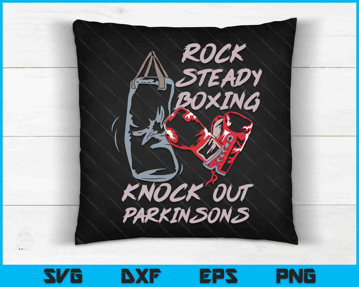 Rock Steady Boxing Knock Out Parkinsons SVG PNG digitale snijbestanden