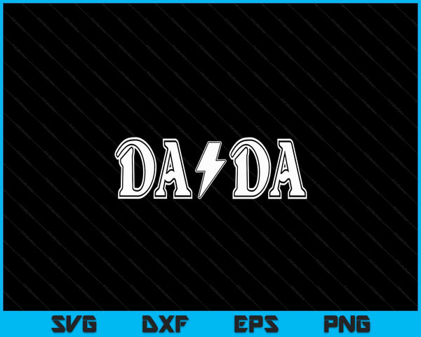 Rock and Roll Dada Vaderdag voor nieuwe vader voor hem Dada SVG PNG digitale snijbestanden