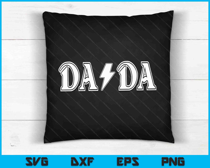 Rock and Roll Dada Vaderdag voor nieuwe vader voor hem Dada SVG PNG digitale snijbestanden