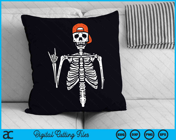 Rocker skelet Hand Rock op kostuum Halloween SVG PNG digitale snijbestanden