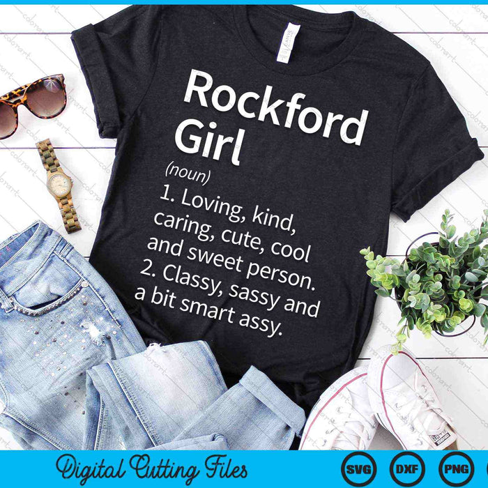 Rockford Girl IL Illinois Home Roots SVG PNG Digital Cutting Files