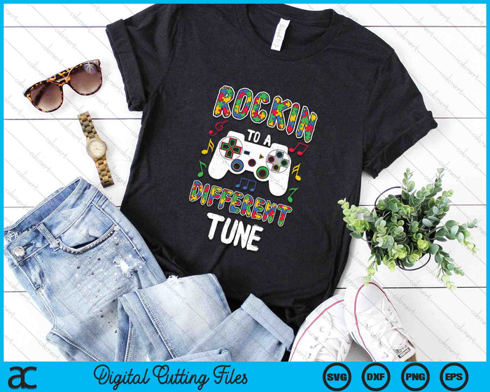 Rocking To A Different Tune Autism Awareness Video Gaming SVG PNG Digital Cutting Files