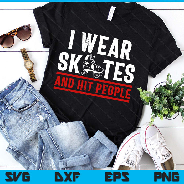 Roller Derby Player Skates People Skating Team SVG PNG Digital Printable Files