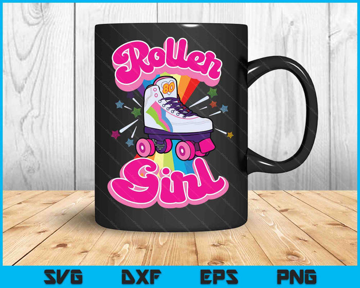 Roller Girl Funny Retro 70's Rolling Skates SVG PNG Archivos de corte digital