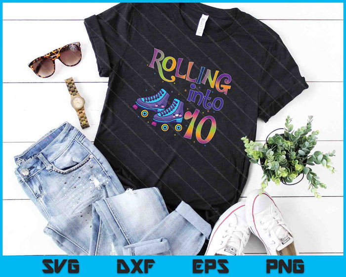 Rolling Into 10 Years SVG PNG Cutting Printable Files