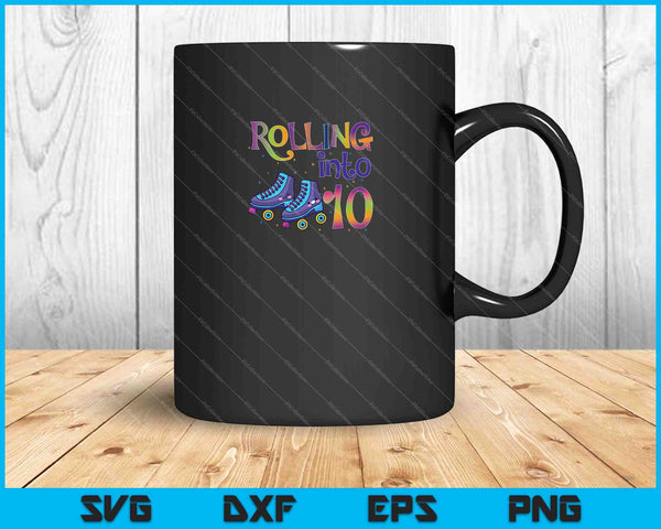 Rolling Into 10 Years SVG PNG Cutting Printable Files