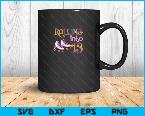 Rolling Into 13 years SVG PNG Cutting Printable Files