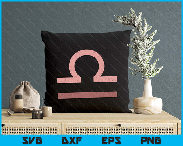 Rose Gold Libra Scales Symbol Zodiac Star Sign SVG PNG Digital Printable Files
