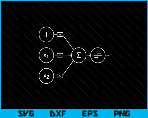 Rosenblatt perceptron neural network deep learning SVG cut file