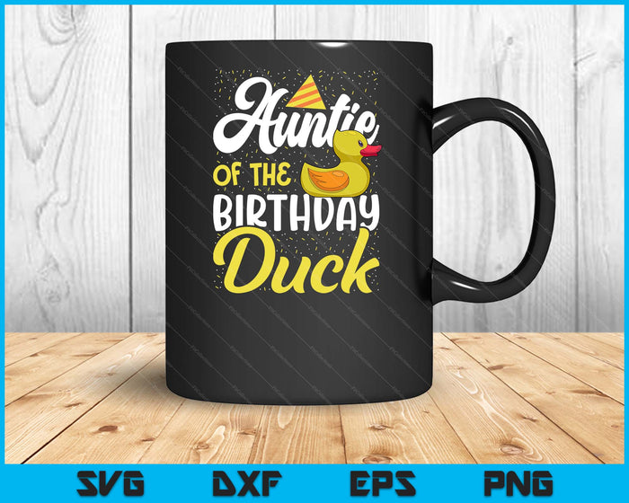 Rubber Duck Birthday Party Supplies Auntie Birthday SVG PNG Digital Cutting Files