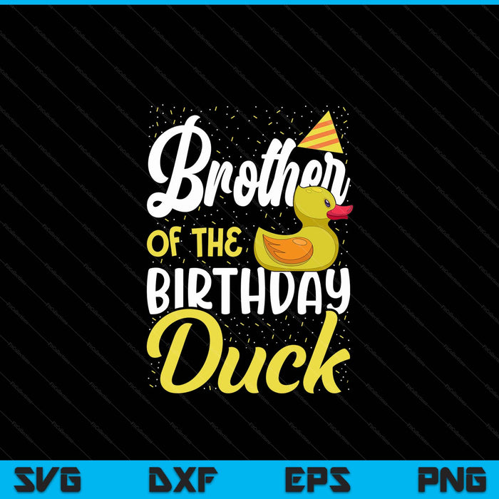 Rubber duck birthday party supplies brother SVG cut file