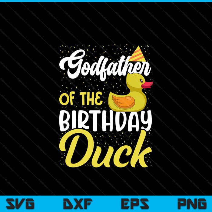 Rubber duck birthday party supplies godfather SVG cut file