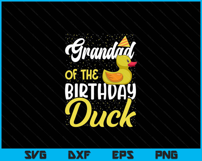 Rubber Duck Birthday Party Supplies Grandad Birthday SVG PNG Digital Cutting Files