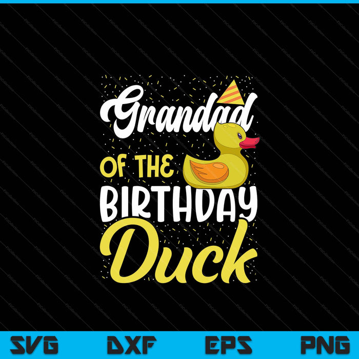 Rubber duck birthday party supplies grandad SVG cut file