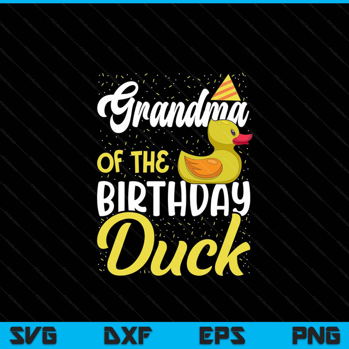 Rubber duck birthday party supplies grandma SVG cut file