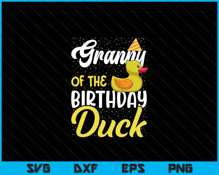 Rubber Duck Birthday Party Supplies Granny Birthday SVG PNG Digital Cutting Files