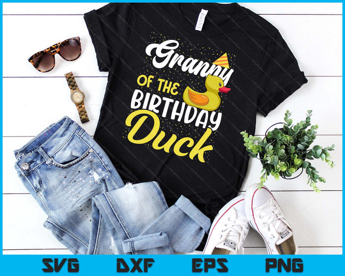 Rubber Duck Birthday Party Supplies Granny Birthday SVG PNG Digital Cutting Files