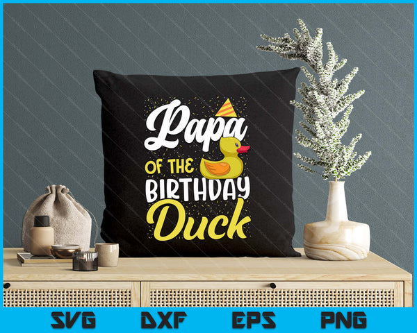 Rubber Duck Birthday Party Supplies Papa Birthday SVG PNG Digital Cutting Files