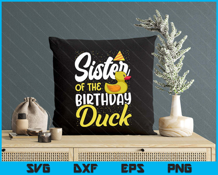 Rubber Duck Birthday Party Supplies Sister Birthday SVG PNG Digital Cutting Files